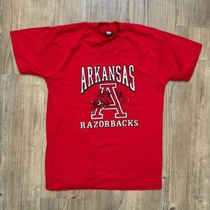 VTG Screen Stars Best Large Arkansas Razorbacks Red T-shirt 90s